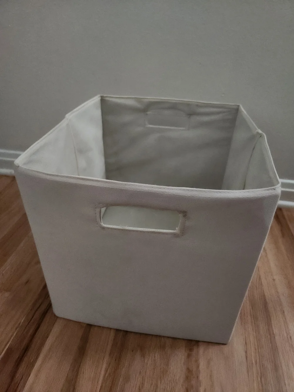 Neutral Beige Fabric Storage Cube  | Collapsible Organizer Bin